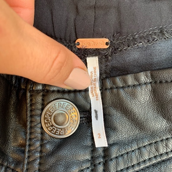 FP Moonchild Vegan Faux Leather bell bottom pants - Picture 11 of 12